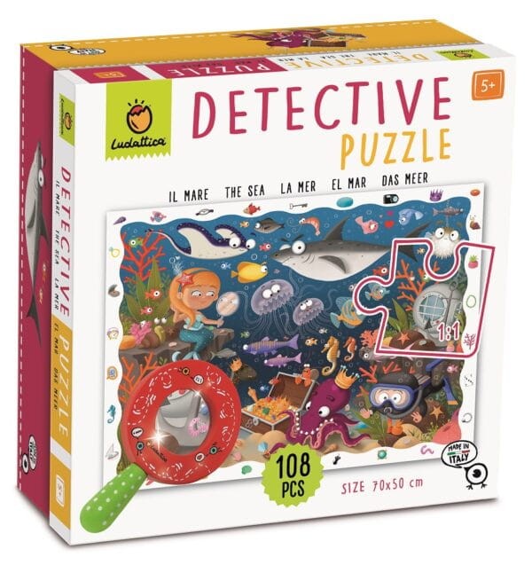 DETECTIVE PUZZLE - puzzle, gra detektywistyczna - MORSKIE GŁĘBINY / Ludaticca