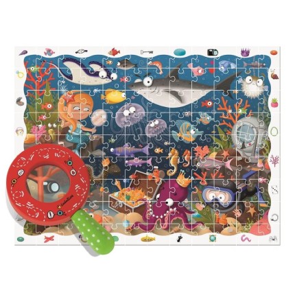 DETECTIVE PUZZLE - puzzle, gra detektywistyczna - MORSKIE GŁĘBINY / Ludattica