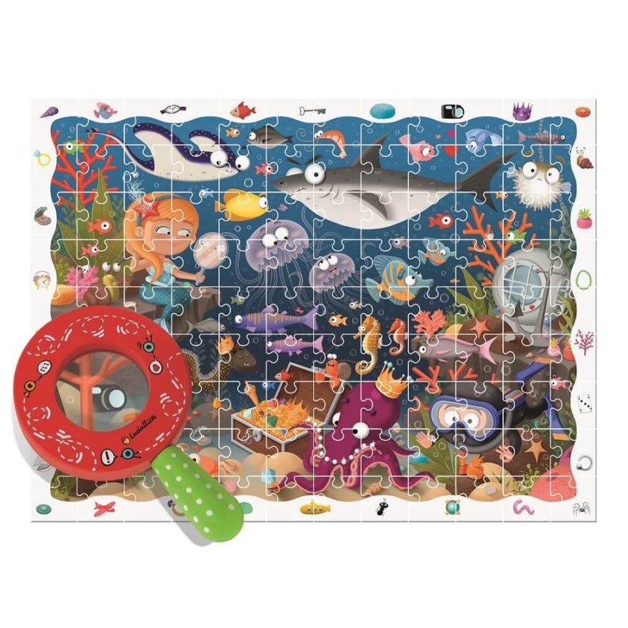 DETECTIVE PUZZLE - puzzle, gra detektywistyczna - MORSKIE GŁĘBINY / Ludaticca