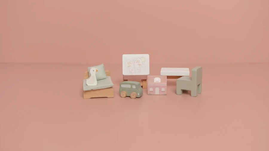 Zestaw do domku pokój dziecięcy FSC / Little Dutch