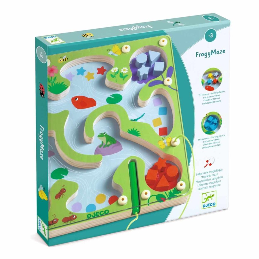 Magnetyczny drewniany labirynt FrogyMaze / Djeco