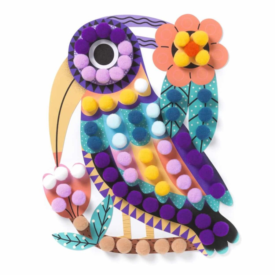 Obrazki z pomponów PTASZKI / Djeco