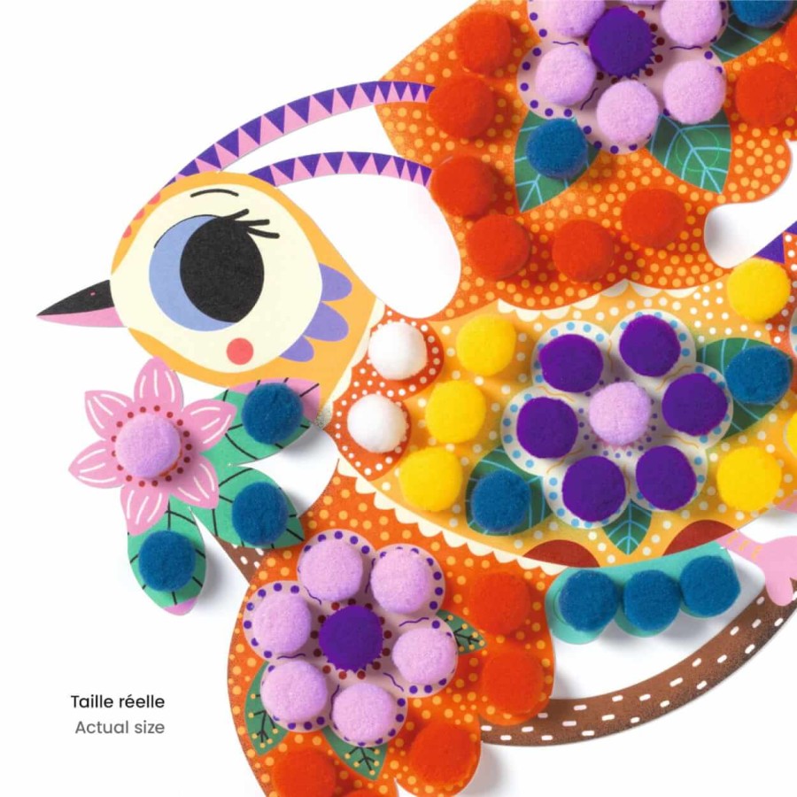 Obrazki z pomponów PTASZKI / Djeco