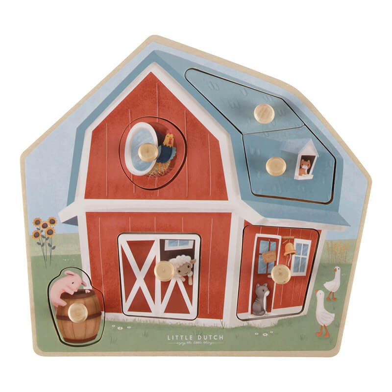 Drewniane puzzle Little Farm FSC / Little Dutch