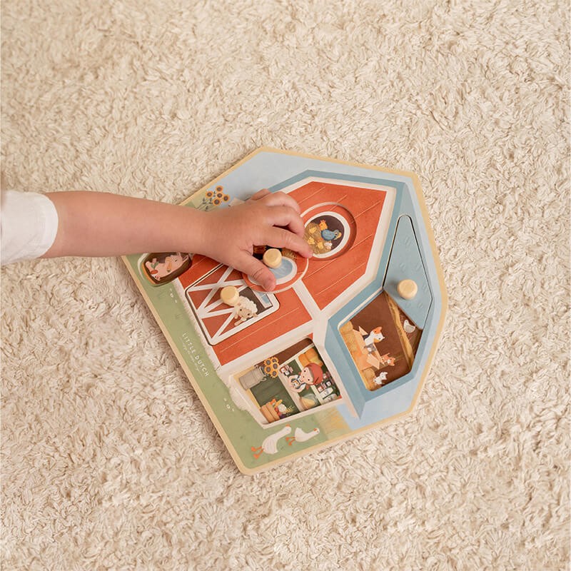Drewniane puzzle Little Farm FSC / Little Dutch