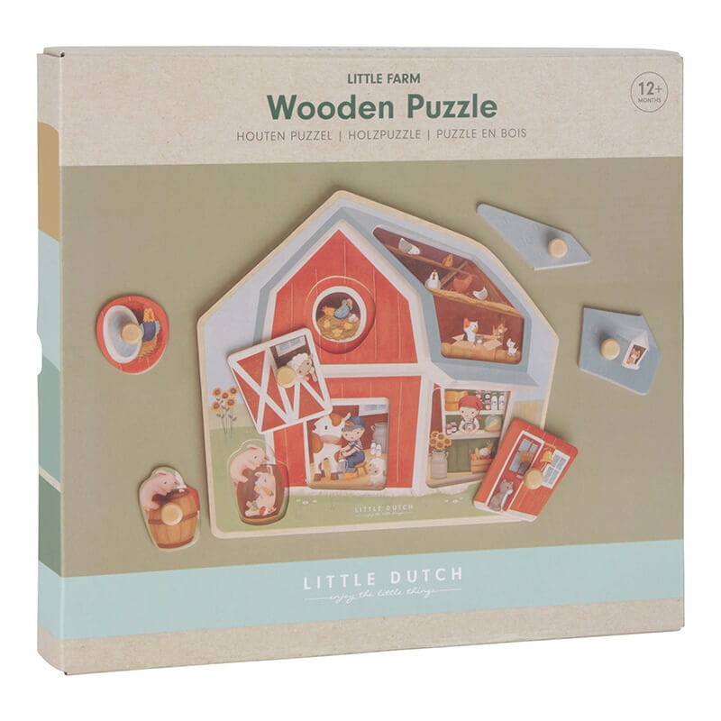 Drewniane puzzle Little Farm FSC / Little Dutch