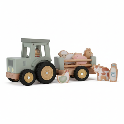 Traktor z przyczepą Little Farm FSC / Little Dutch