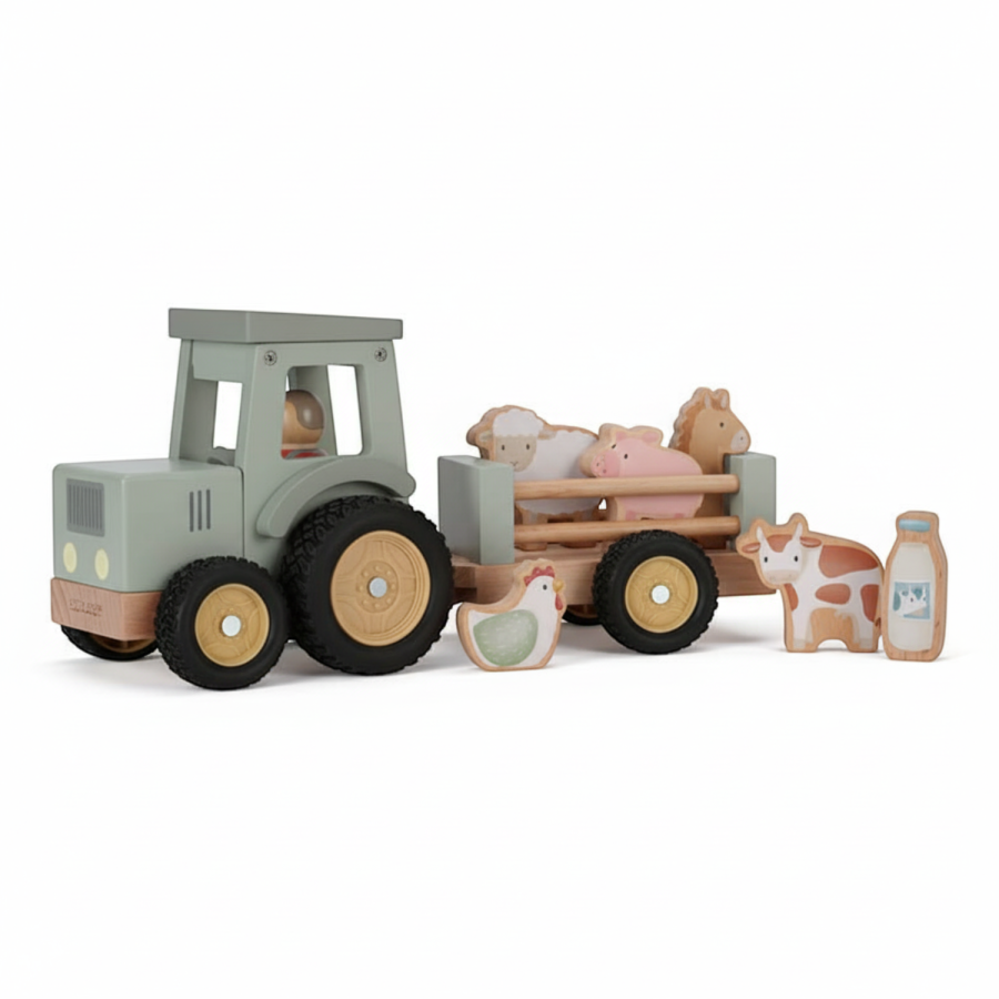 Traktor z przyczepą Little Farm FSC / Little Dutch