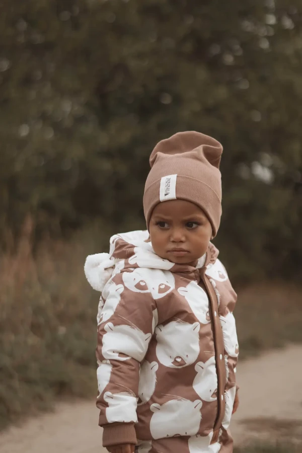 Kombinezon zimowy - misie polarne na brązowym / Zezuzulla ZZZ