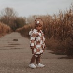 Kombinezon zimowy - misie polarne na brązowym / Zezuzulla ZZZ