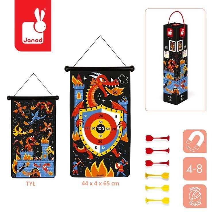 Magnetyczna gra w rzutki Smoki 4-8 / Janod J02089