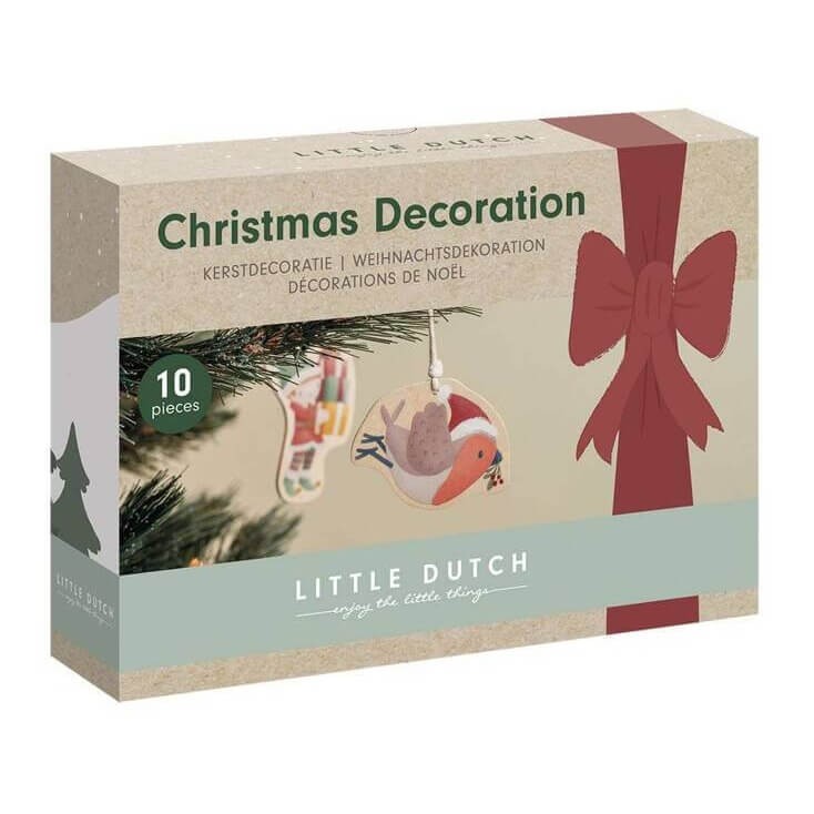 Drewniane zawieszki X-mas / Little Dutch