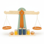 Drewniana waga szalkowa z odważnikami / Trixie