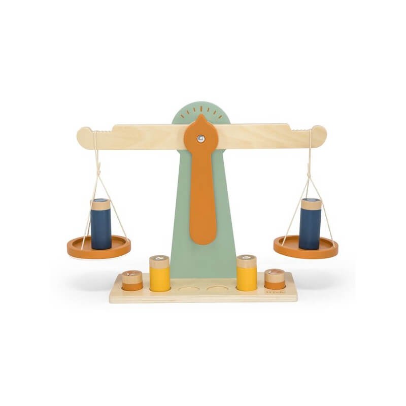 Drewniana waga szalkowa z odważnikami / Trixie