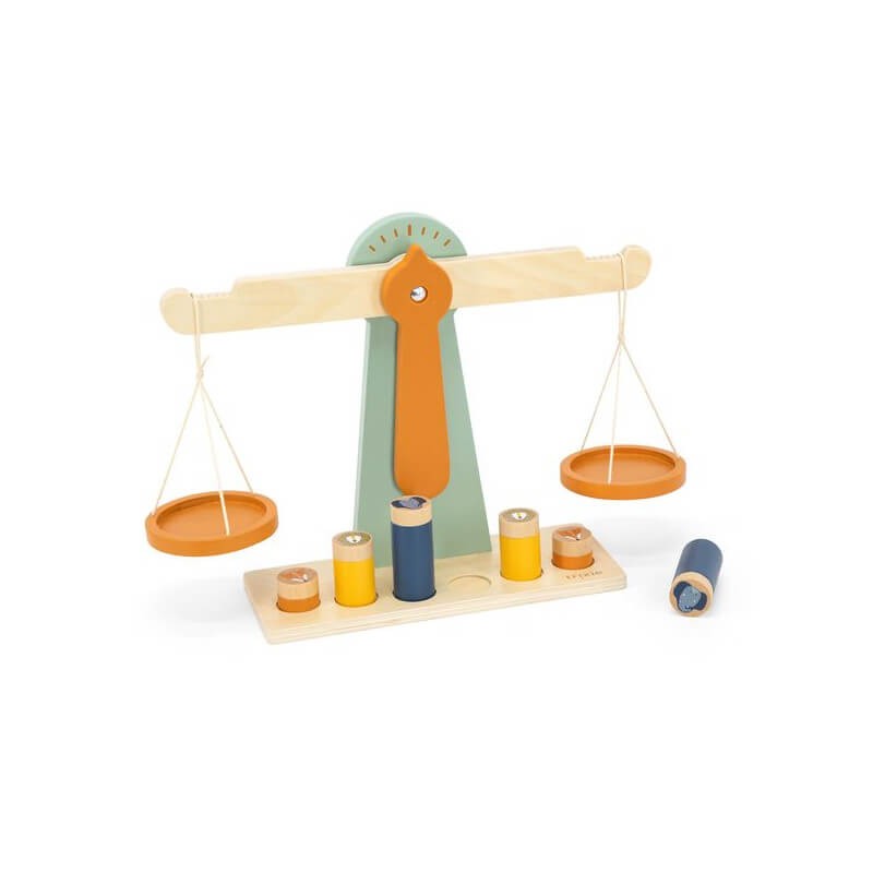 Drewniana waga szalkowa z odważnikami / Trixie