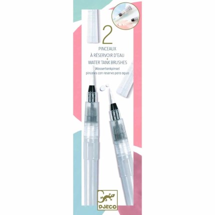 Zestaw 2 pędzelki ze zbiorniczkiem na wodę / Djeco