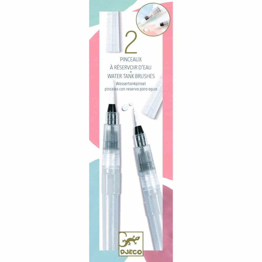 Zestaw 2 pędzelki ze zbiorniczkiem na wodę / Djeco