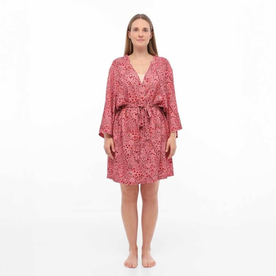Szlafrok kimono bambusowe - Secret garden / Lullalove