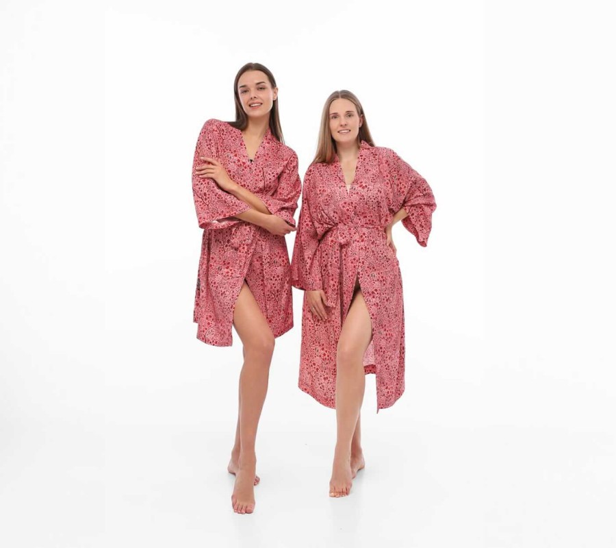 Szlafrok kimono bambusowe - Secret garden / Lullalove
