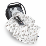 Kocyk do fotelika - Natura - szary velvet / BabySteps