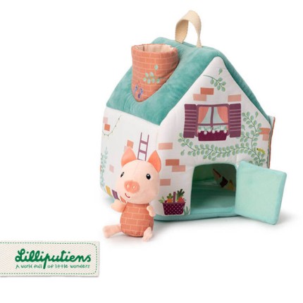 Zestaw 3 domków dla świnek i wilka / Lilliputiens