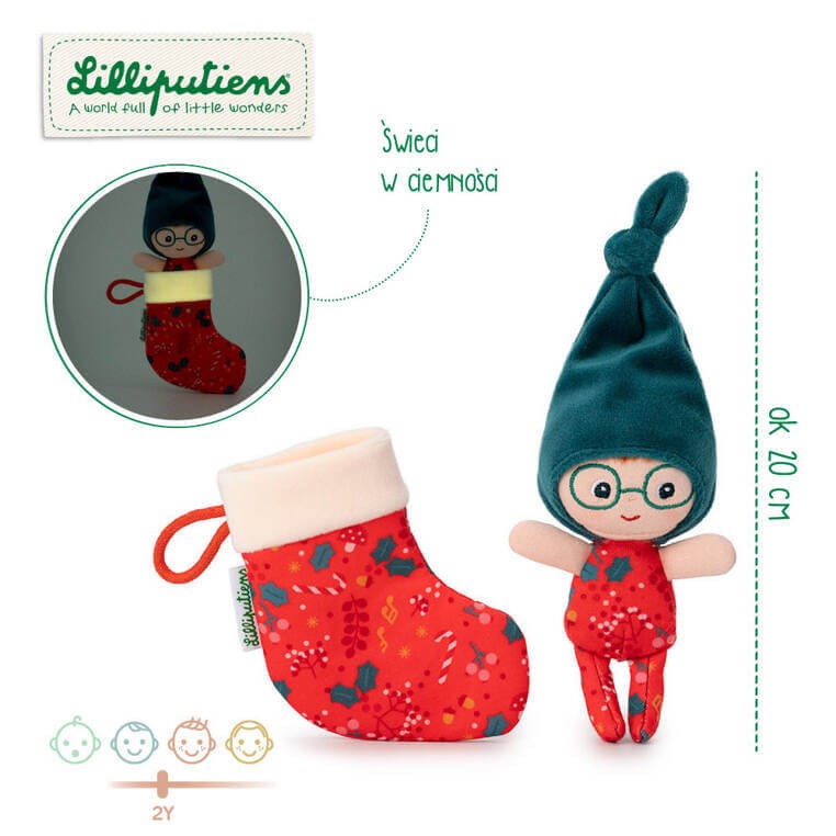 Przytulanka świąteczny elf Merry / Lilliputiens