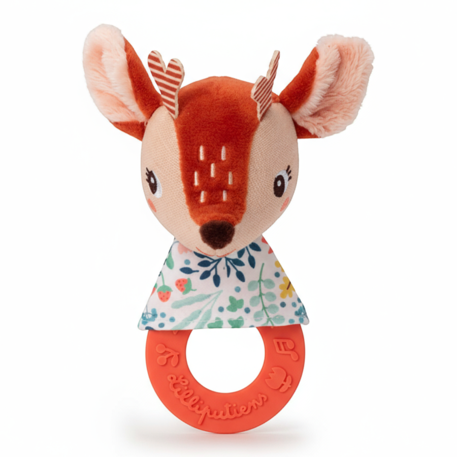 Grzechotka z silikonowym gryzakiem Sarenka Stella / Lilliputiens