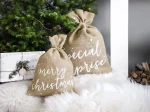 Worek jutowy Merry Christmas / Party Deco