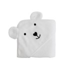 Ręcznik bambusowy z kapturkiem 85x85cm – biały / Bolo