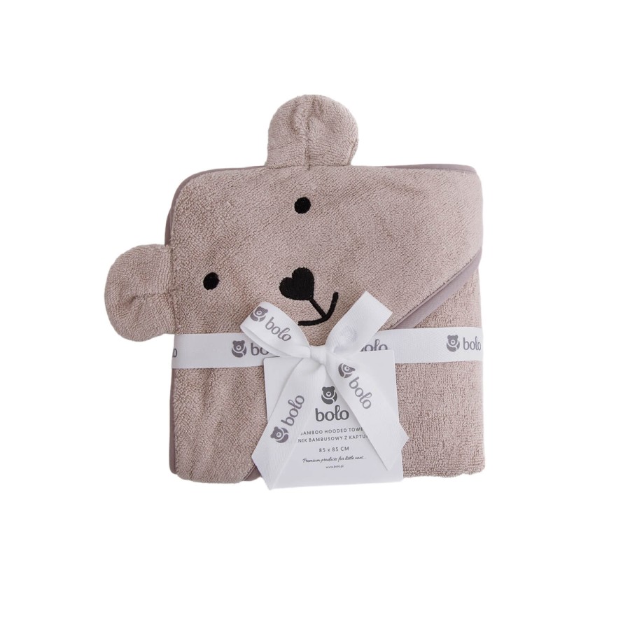 Ręcznik bambusowy z kapturkiem 85x85cm – latte / Bolo
