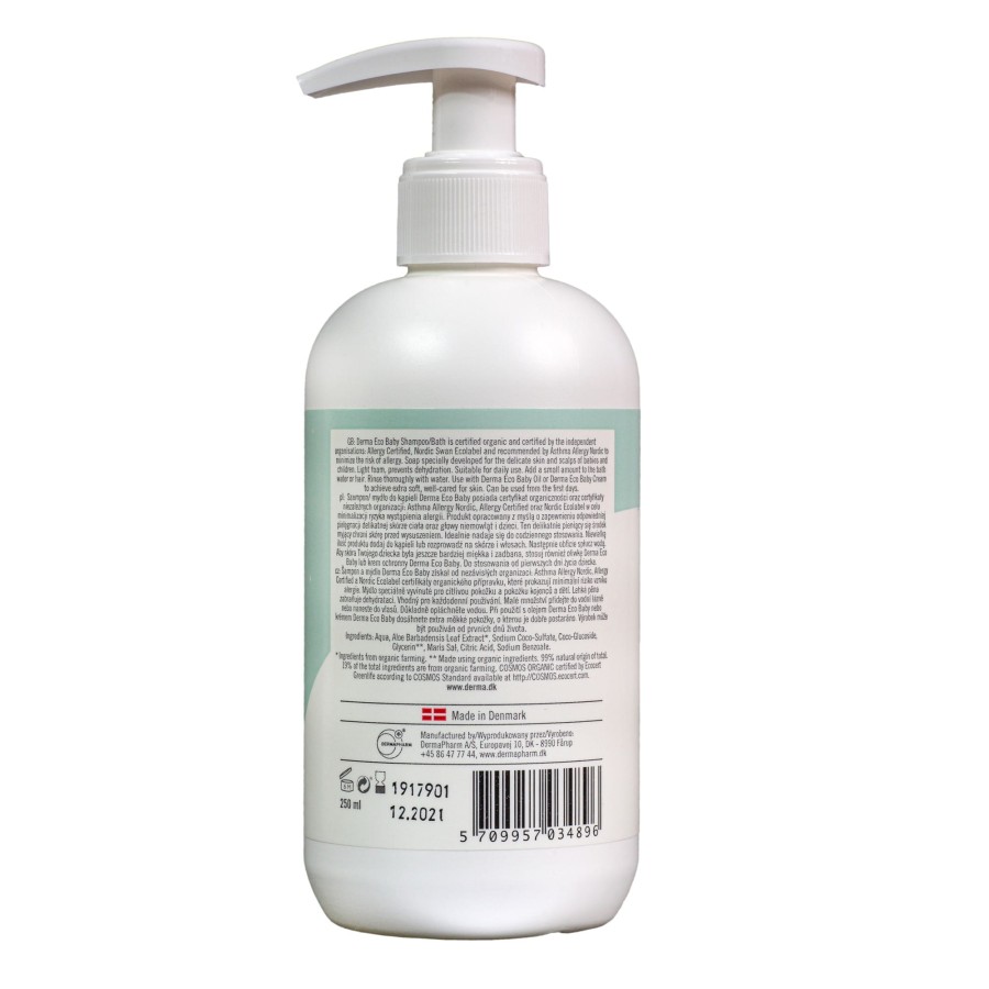 Szampon i mydło do kąpieli 250 ml / Derma Eco Baby