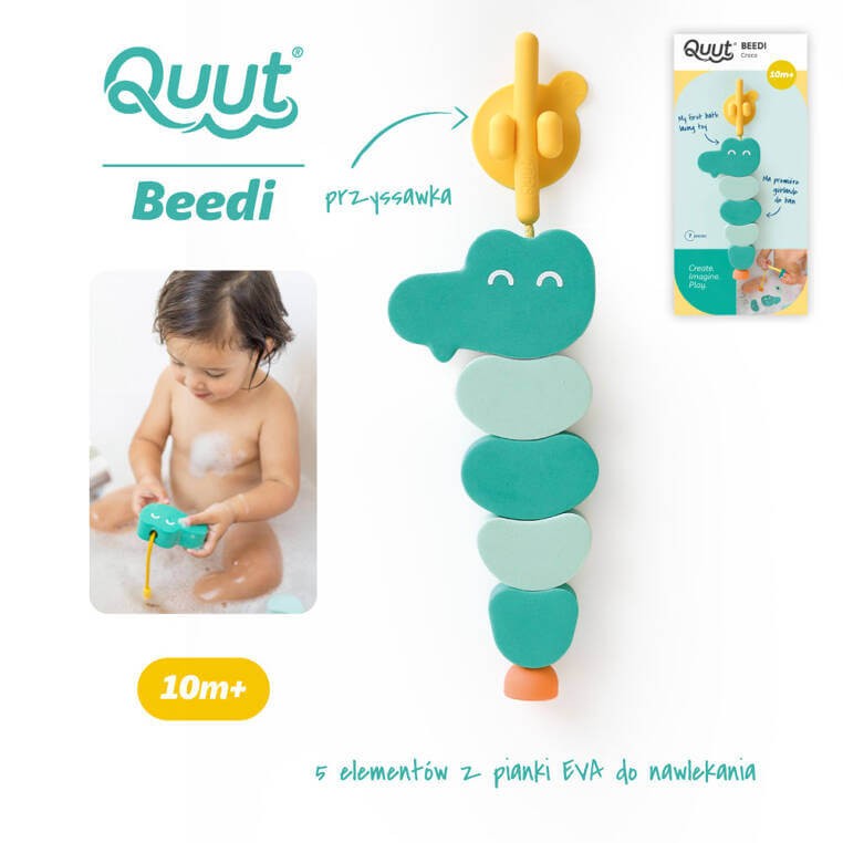 Klocki piankowe do nawlekania do kąpieli - Beedi Croco / QUUT