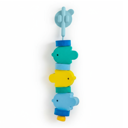 Klocki piankowe do nawlekania do kąpieli Beedi - Fish  / QUUT