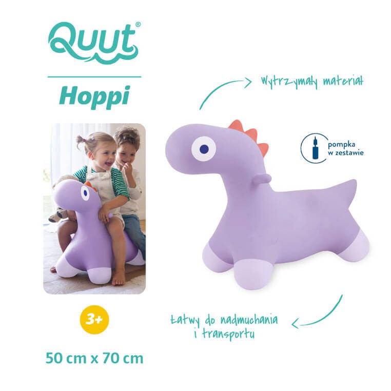Skoczek Hoppi Dino - Lavender / QUUT