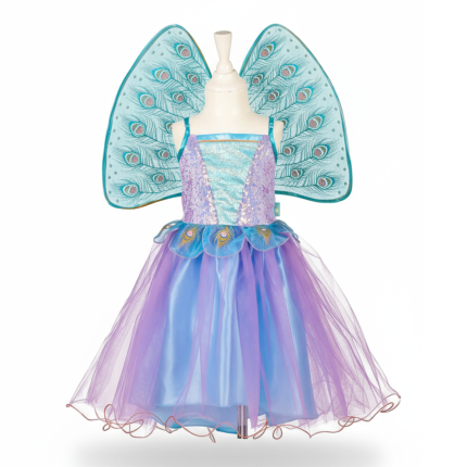 Kostium sukienka i skrzydła w pawie pióra wróżka Tamara / Souza!