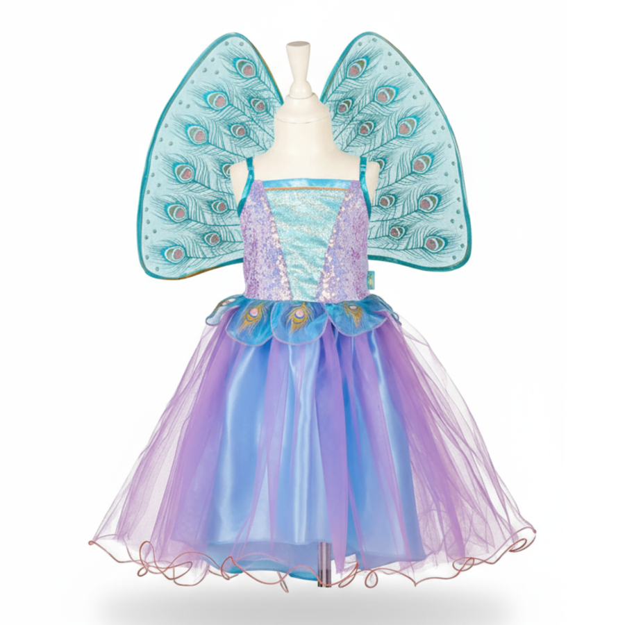 Kostium sukienka i skrzydła w pawie pióra wróżka Tamara / Souza!