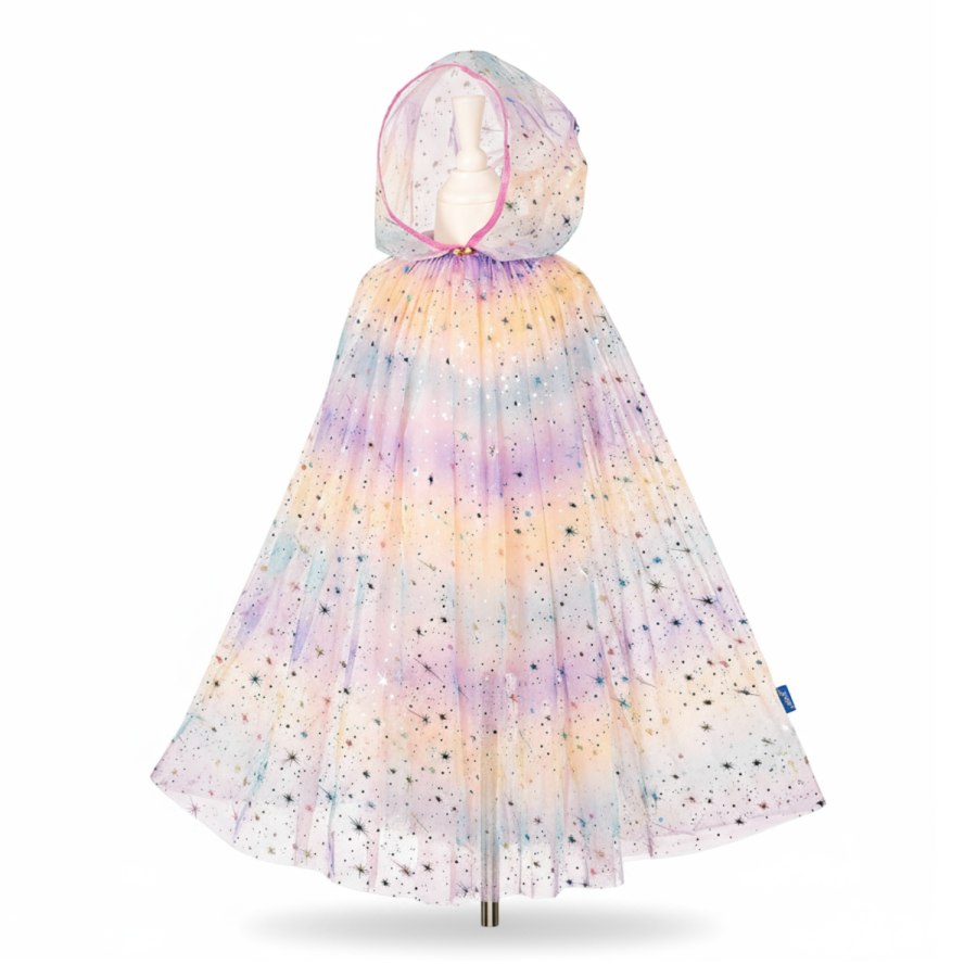 Kostium tęczowa peleryna z kapturem wróżka Julyanne / Souza!