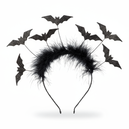 Opaska z futerkiem i nietoperzami czarna Hermione / Souza! halloween