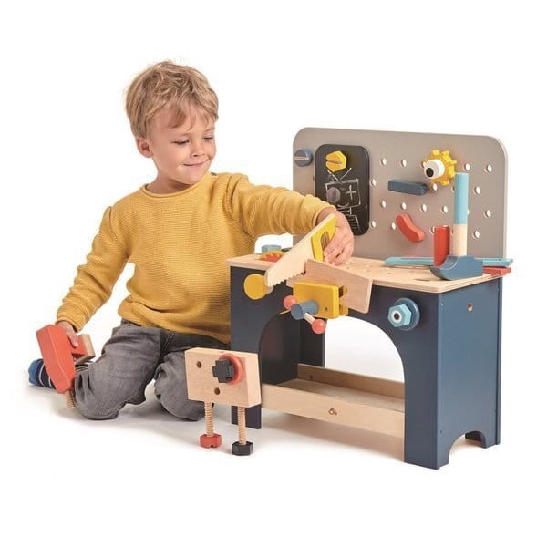 Drewniany zestaw majsterkowicza, warsztat / Tender Leaf Toys