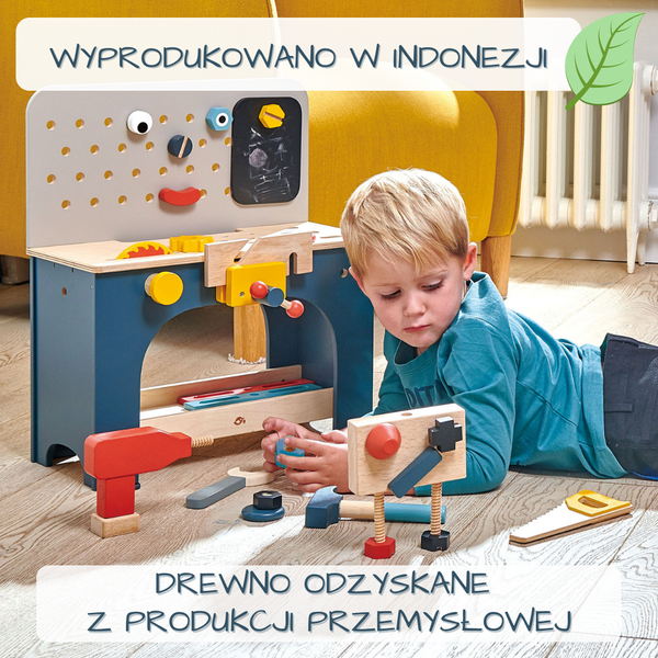 Drewniany zestaw majsterkowicza, warsztat / Tender Leaf Toys