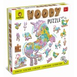 WOODY PUZZLE – drewniane puzzle konturowe – BAŚNIOWE POSTACI / Ludattica