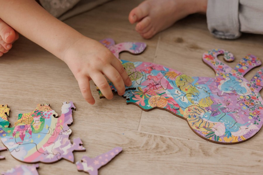 WOODY PUZZLE – drewniane puzzle konturowe – BAŚNIOWE POSTACI / Ludattica