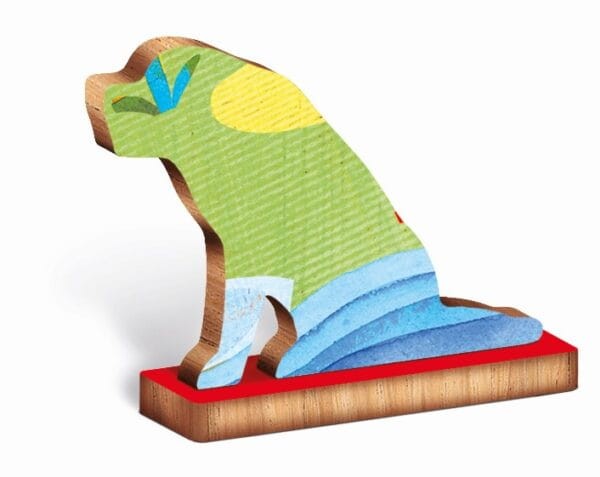 WOODY PUZZLE – drewniane puzzle konturowe – FARMA / Ludattica