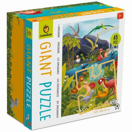 GIGANT PUZZLE – puzzle podłogowe – DINOZAURY / Ludattica