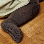 Antypoślizgowe rajstopy do raczkowania i nauki chodzenia WOOL Brown Melange / GoBabyGo