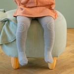 Antypoślizgowe rajstopy do raczkowania i nauki chodzenia WOOL Grey Melange / GoBabyGo