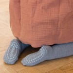 Antypoślizgowe rajstopy do raczkowania i nauki chodzenia WOOL Grey Melange / GoBabyGo
