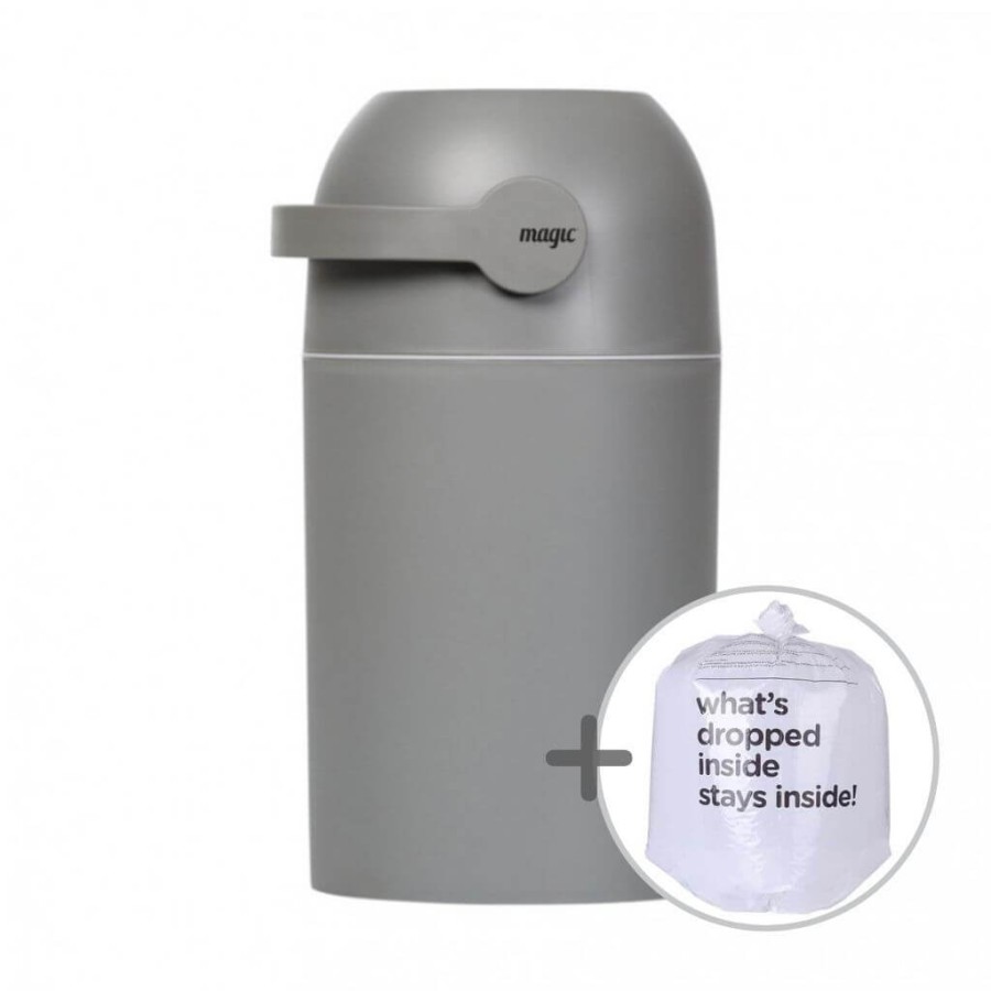 Kosz na zużyte pieluchy Magic Majestic - grafitowy (na 25 pieluch) + worki / Magic