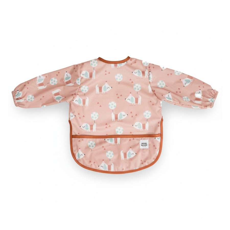 Śliniak z rękawami Woof / Moon Bloom