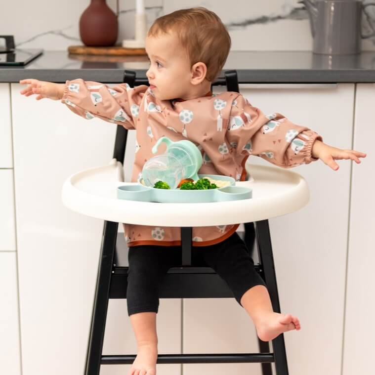 Śliniak z rękawami Woof / Moon Bloom